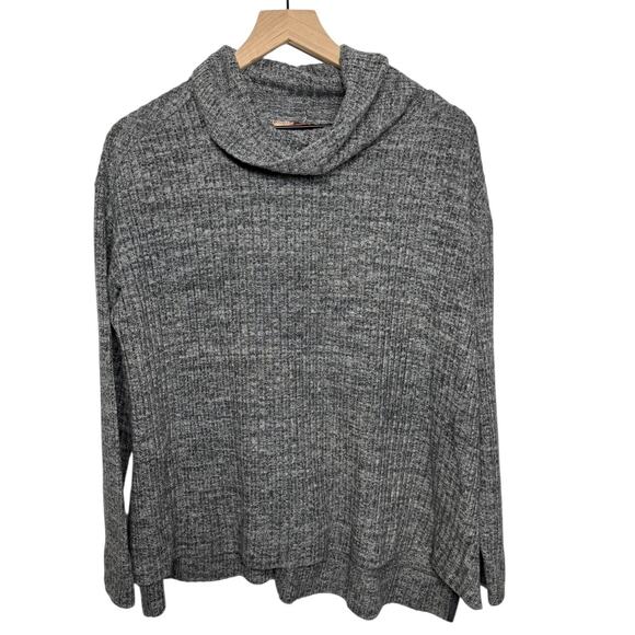 MAEVE Cowl Neck Long Sleeve Grey Shirt SZ SMALL - Picture 2 of 9